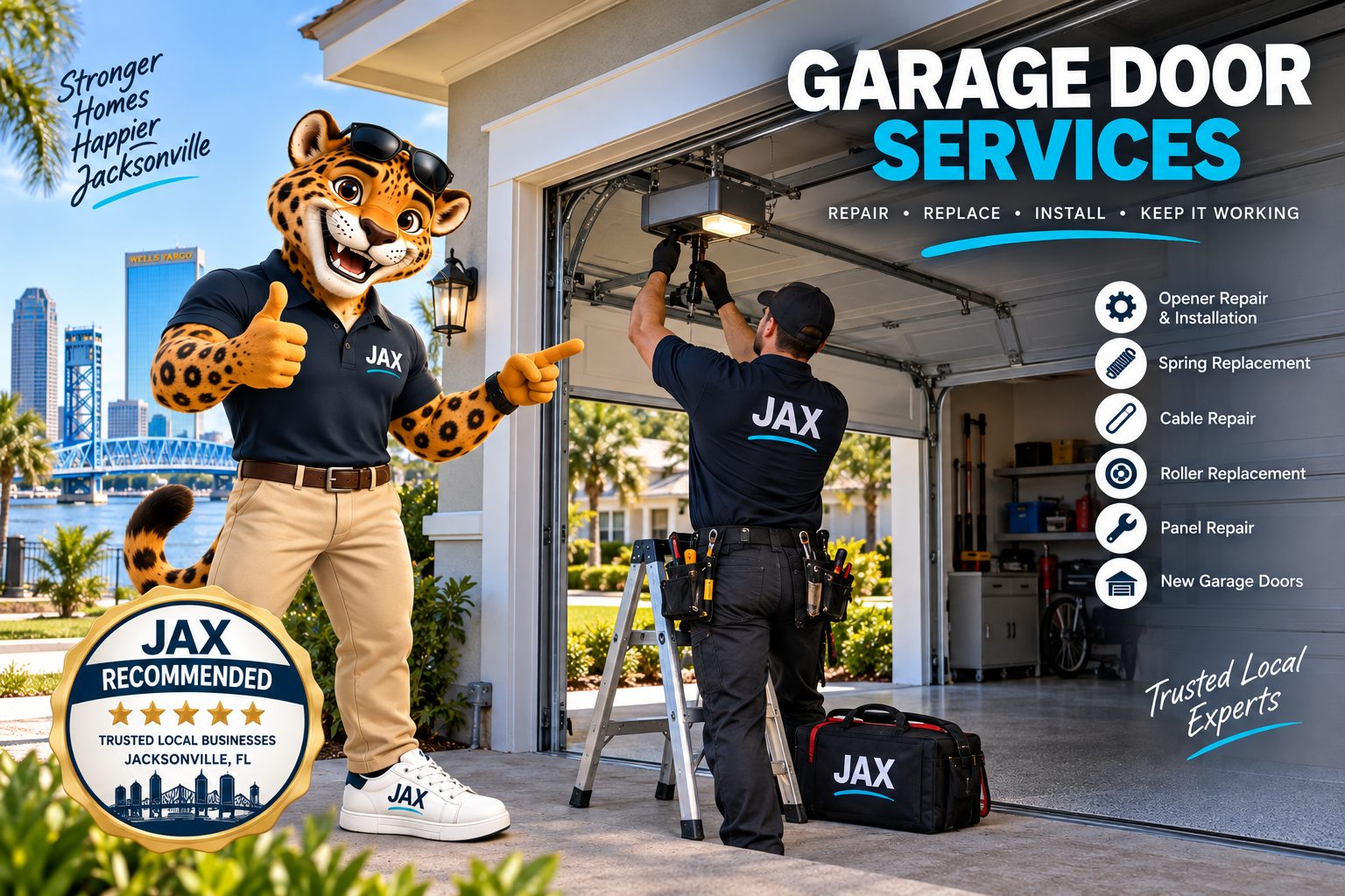 Garage door services in Jacksonville